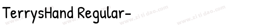 TerrysHand Regular字体转换